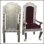 White metal furniture